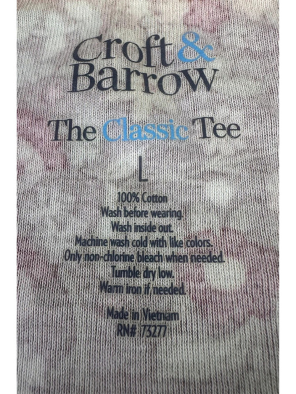 Croft & Barrow L Floral Print 100% Cotton Short Sleeve Tee - Picture 3 of 4